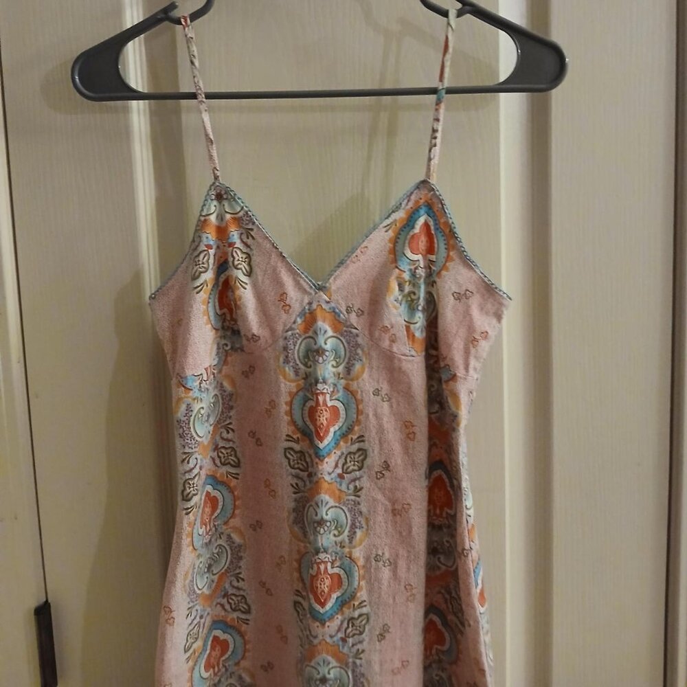 Anchor Blue Brand 90s Y2K Retro Vintage Boho Pink Slip Mini Dress Size Small - Picture 8 of 8